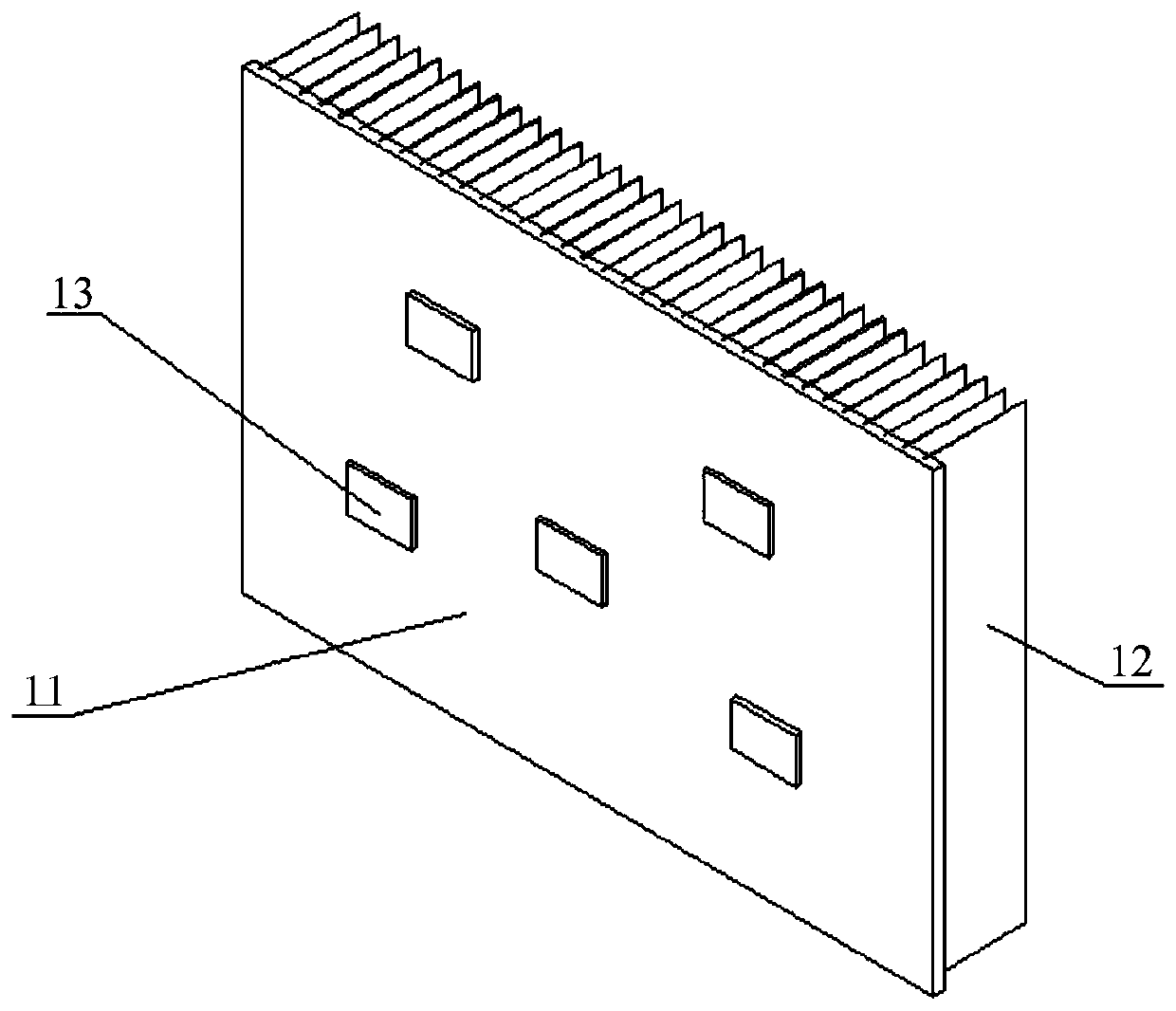 Thermal superconducting fin radiator and electrical equipment chassis