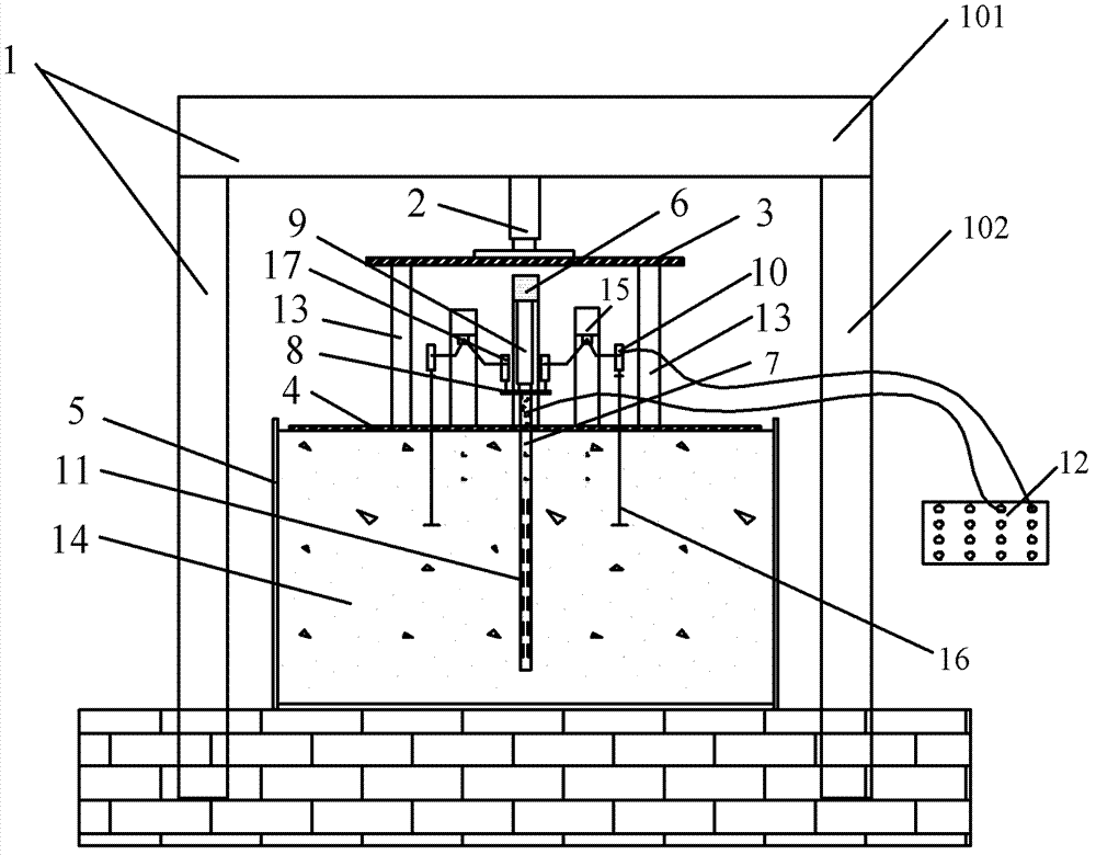 Device for measuring negative skin friction of pile soil