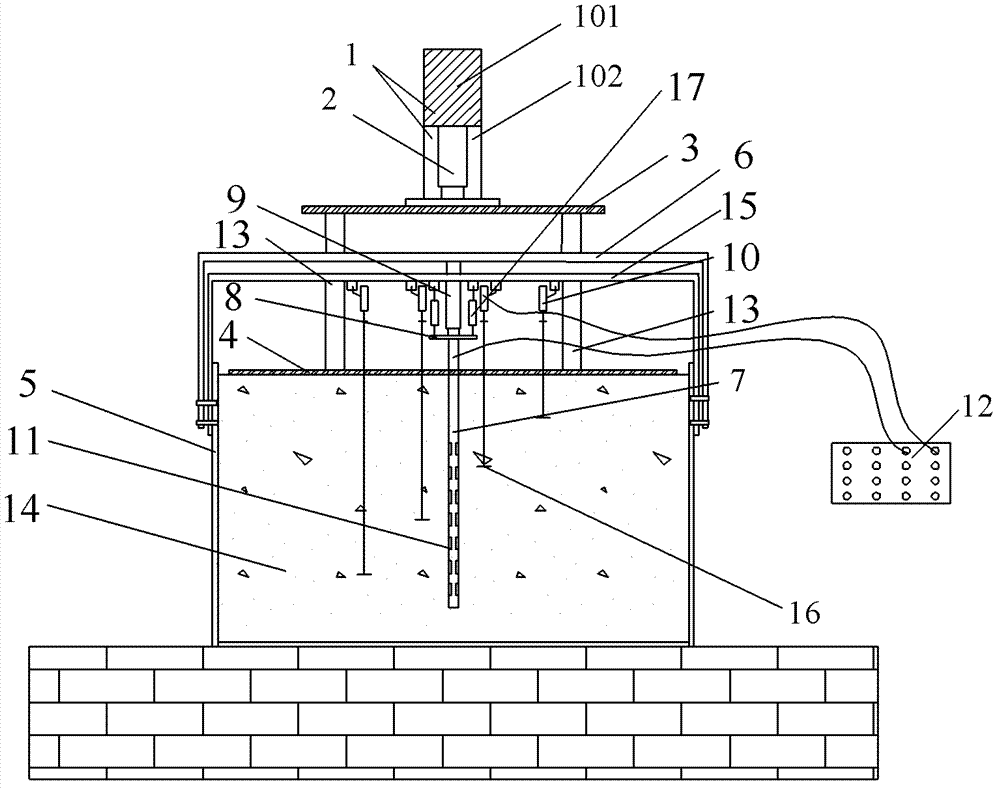 Device for measuring negative skin friction of pile soil