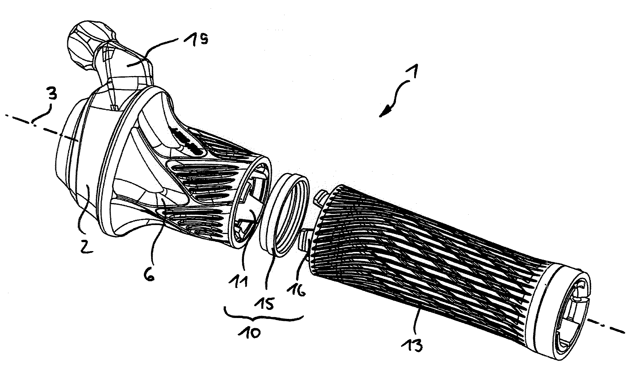 Rotatable grip actuator