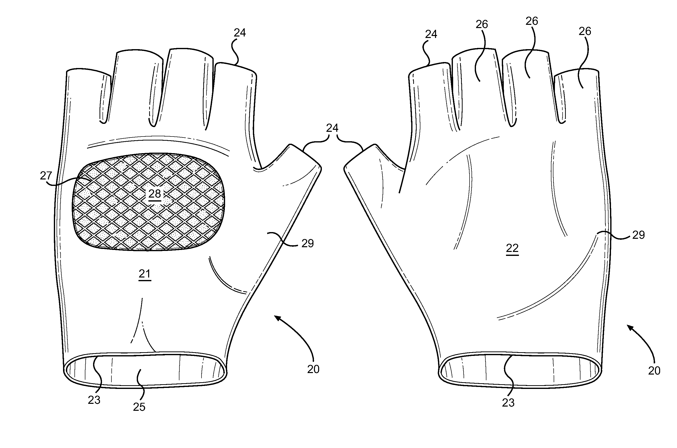 Disposable Fingerless Exercise Glove