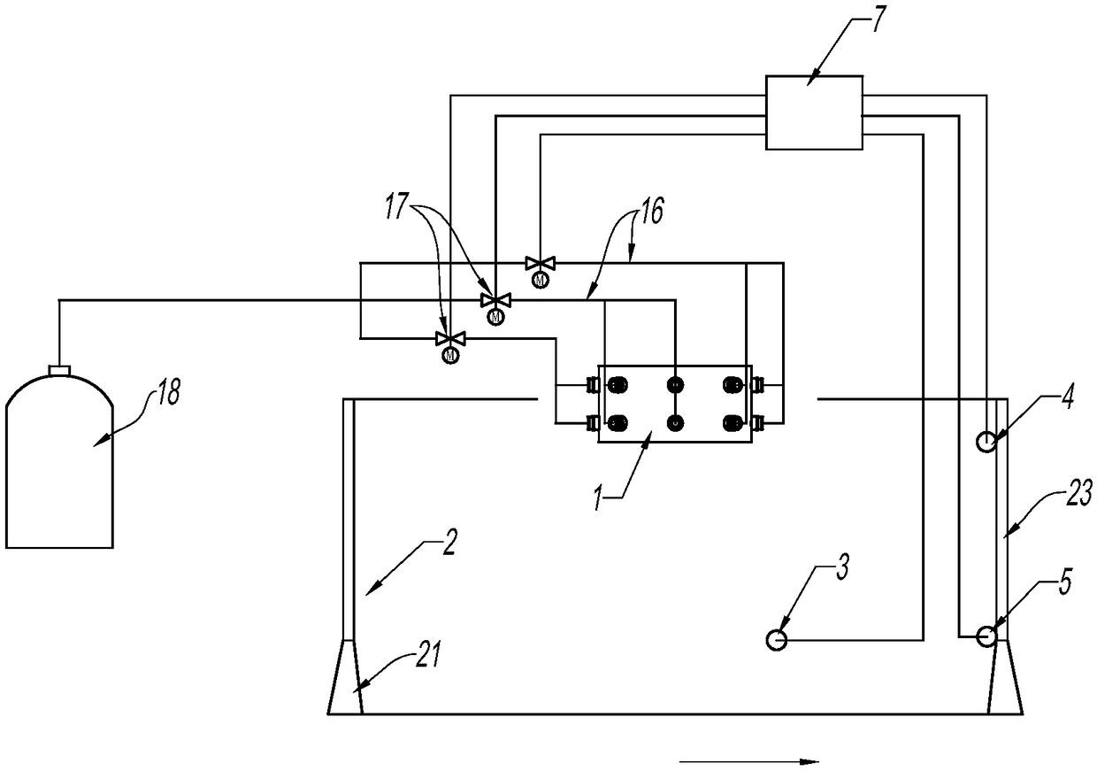 Preset laser cladding shielding gas filling device