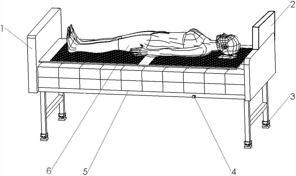 Method and intelligent bed for detecting respiration rates and heart rates without constraints