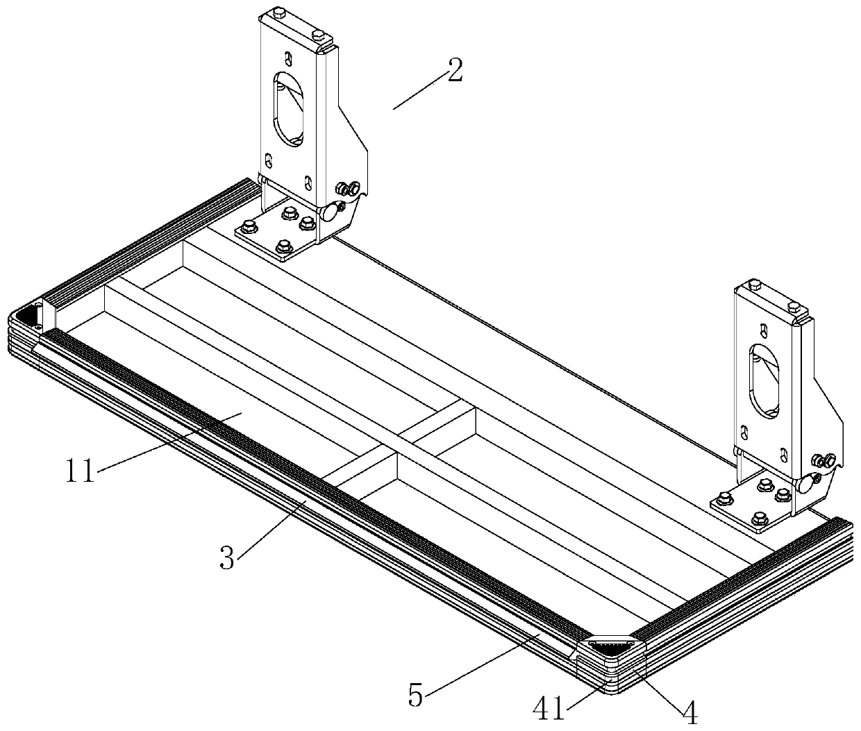 Lower overturning door device of skirt edge box