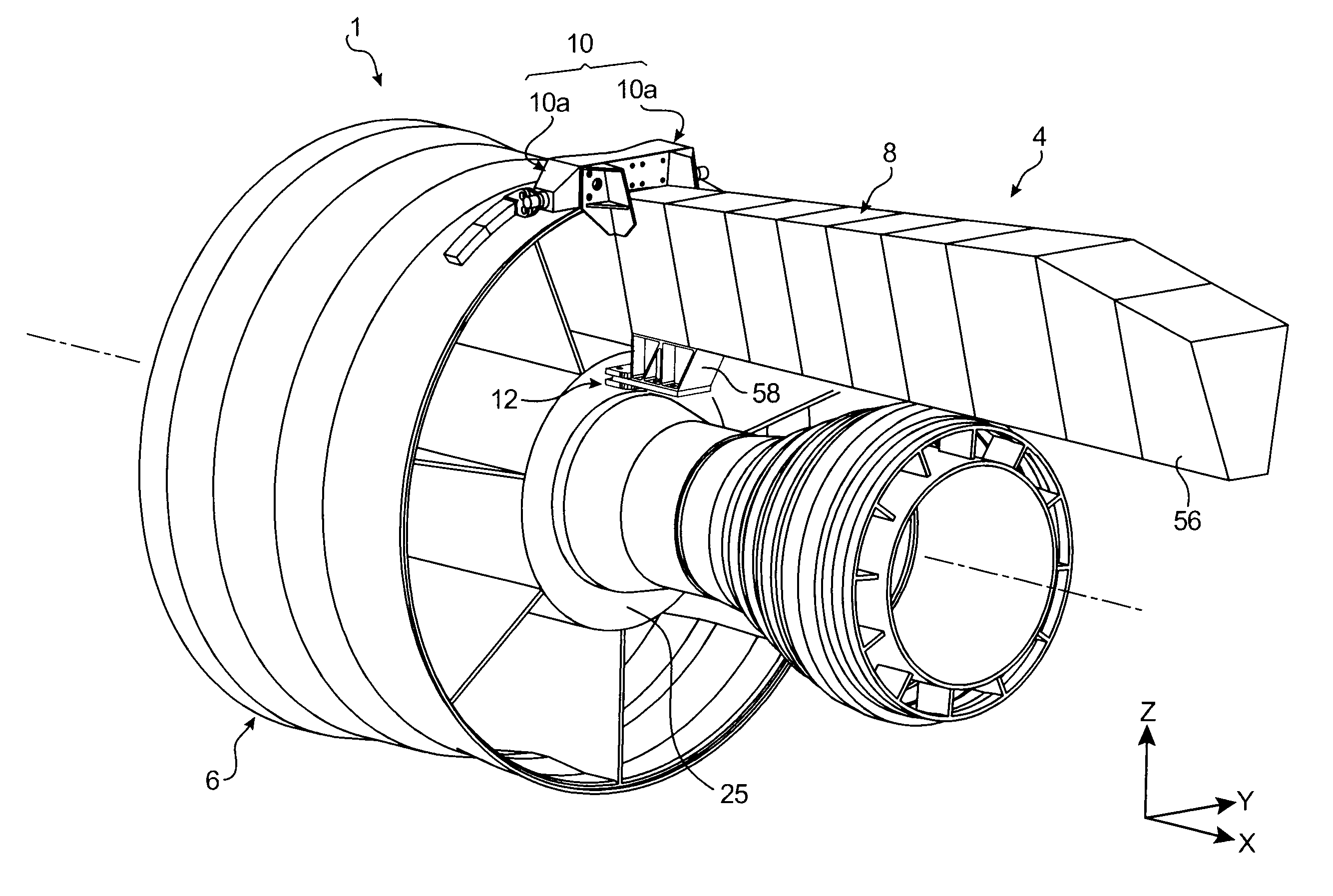 Engine assembly for aircraft comprising an engine as well as a device for locking said engine