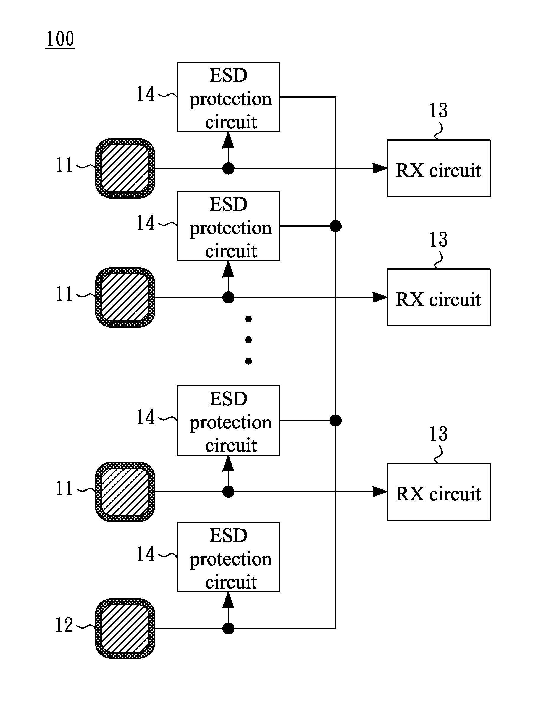 Fingerprint identification chip with enhanced ESD protection