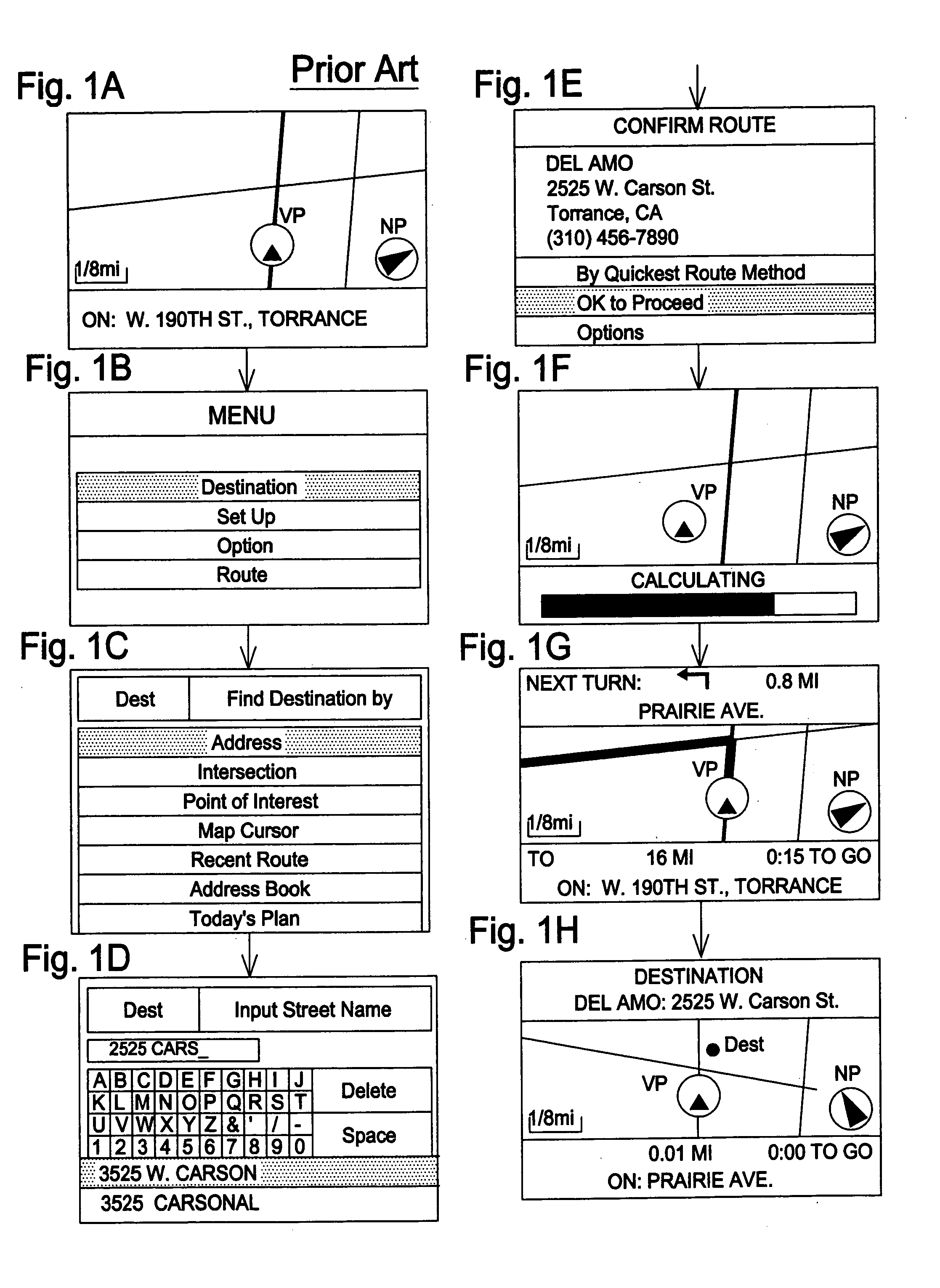 Address input method and apparatus for navigation system