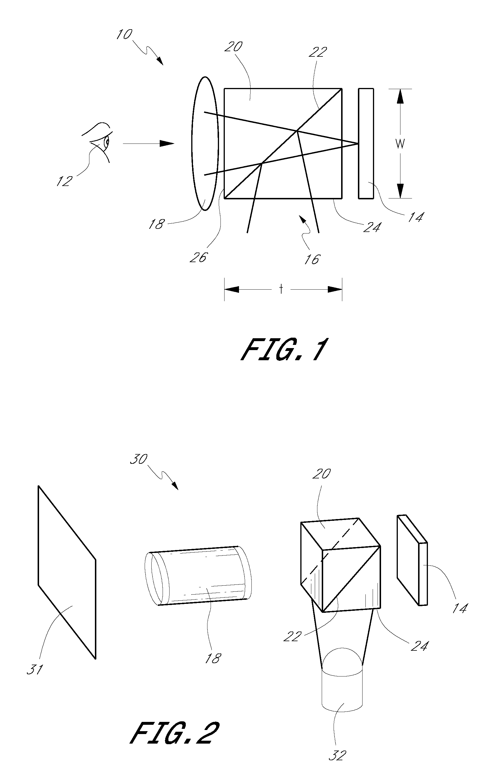 Beamsplitting structures and methods in optical systems