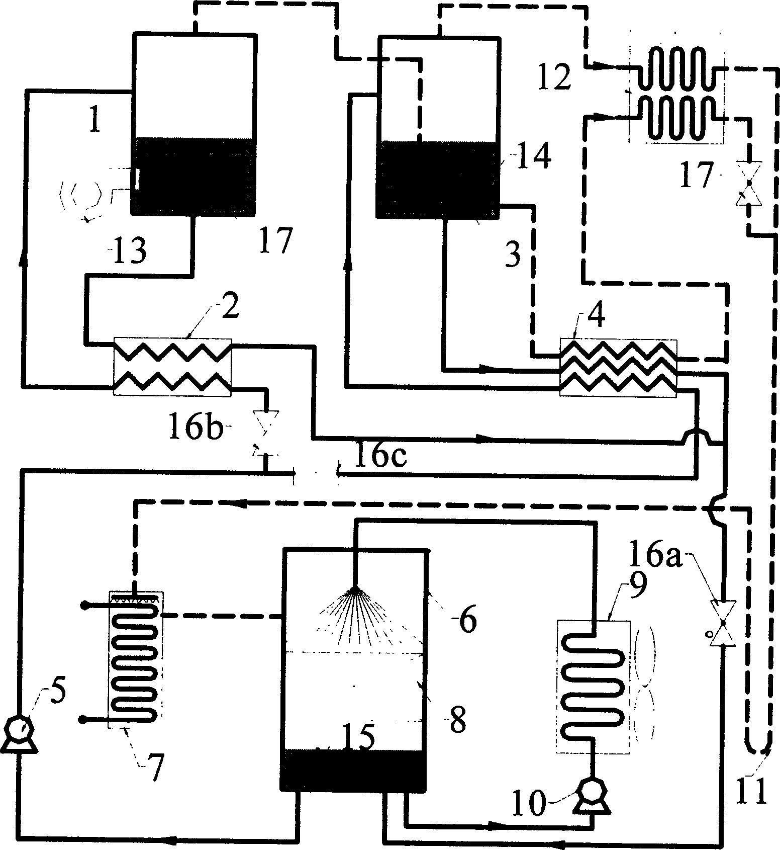 Small-sized energy-saving air-cooled thermal insulation absorption gas air-conditioning plant