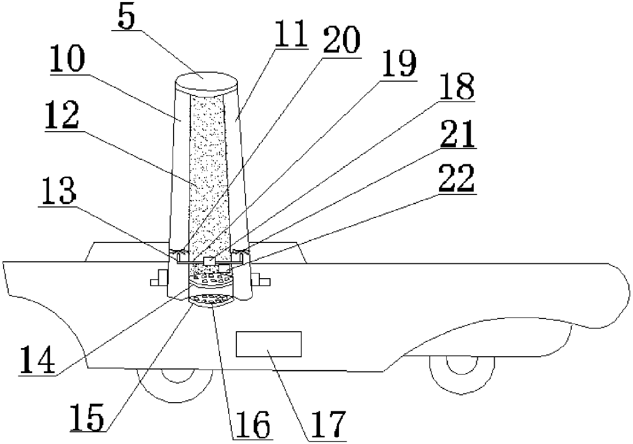 Mast device suitable for amphibious unmanned boat