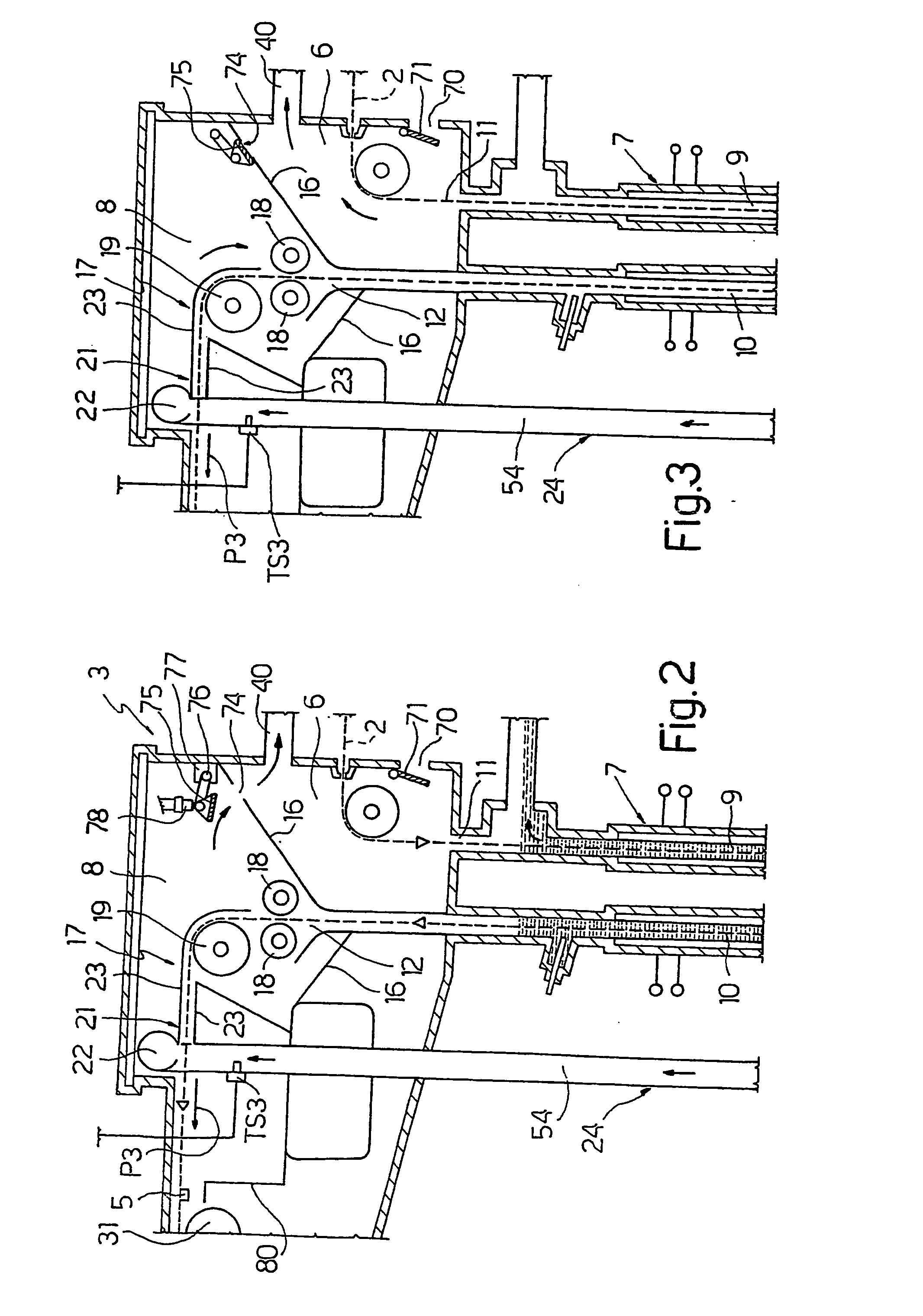 Unit for sterilizing web-feb material on a machine for packaging pourable food products