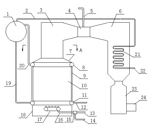 Yellow phosphorus tail gas combustion boiler