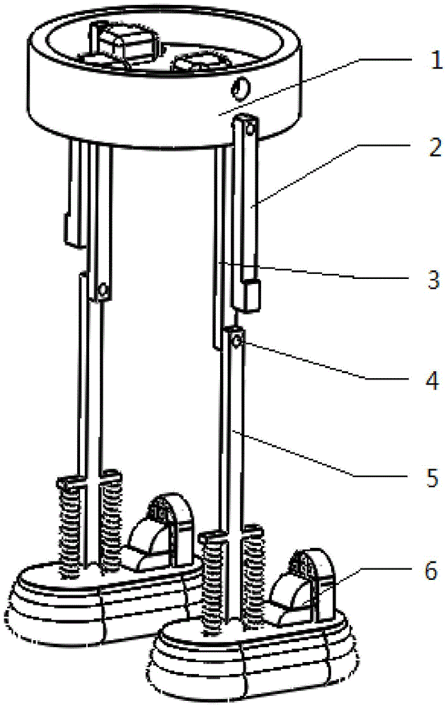 Double-feet air cushion boot type walking robot and walking method thereof