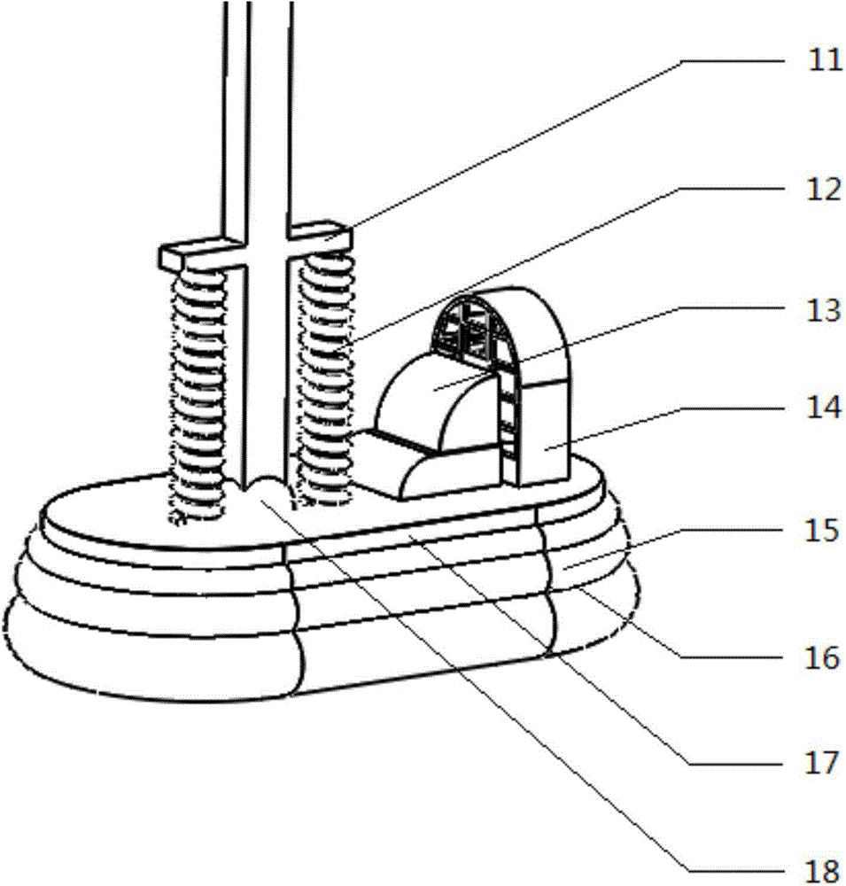 Double-feet air cushion boot type walking robot and walking method thereof