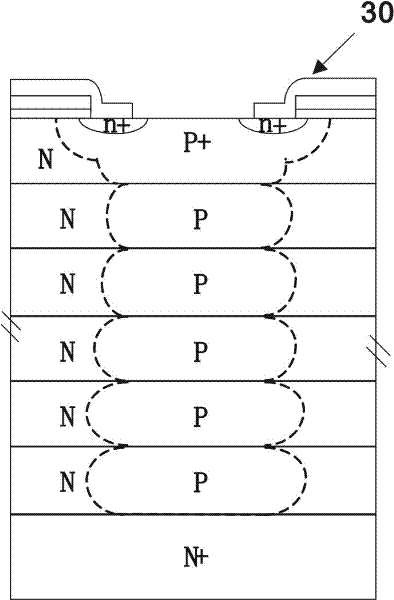 Super junction semiconductor element and manufacture method thereof