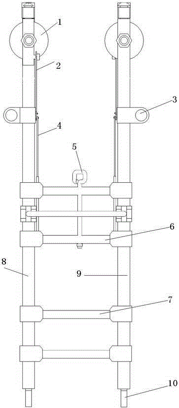 Internal-control type self-locking ladder head