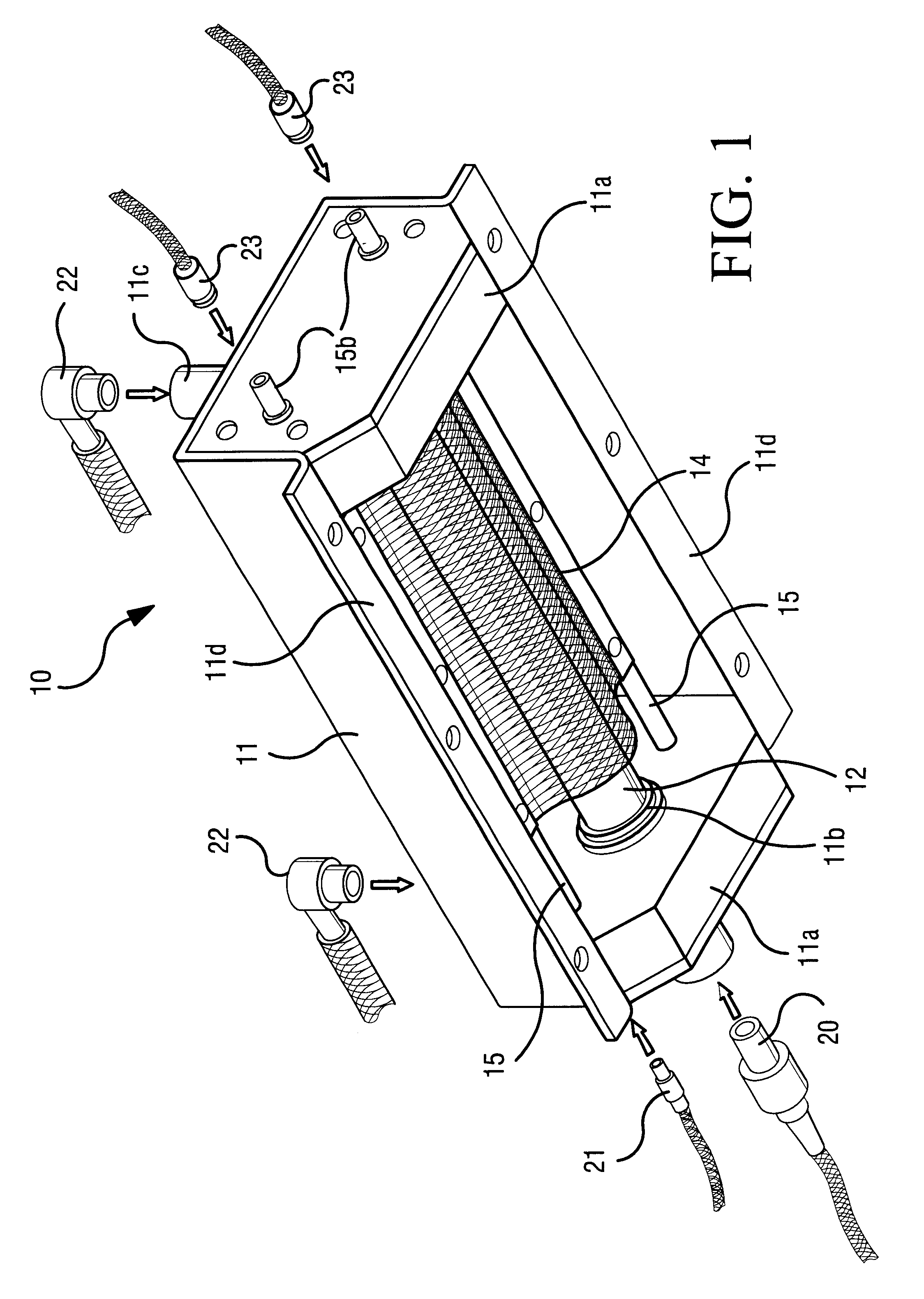 Dielectric barrier excimer lamp and ultraviolet light beam irradiating apparatus with the lamp