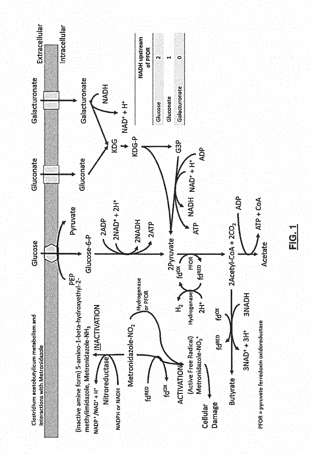 Administration of tailored feedstock to increase antibiotic susceptibility