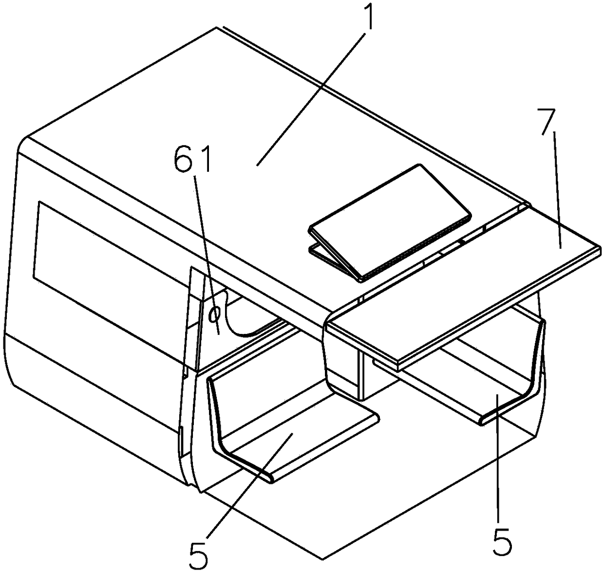 Communicated-type motor home container structure