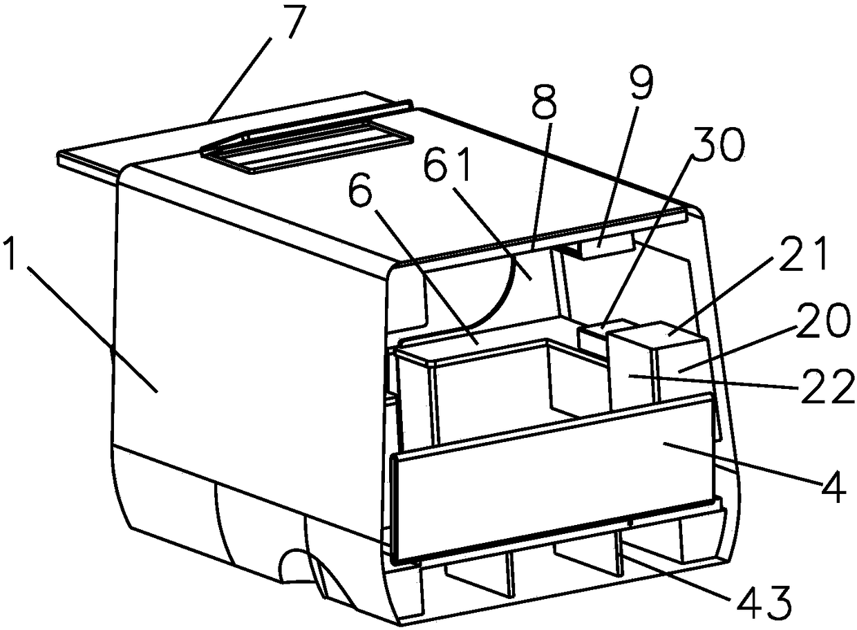 Communicated-type motor home container structure