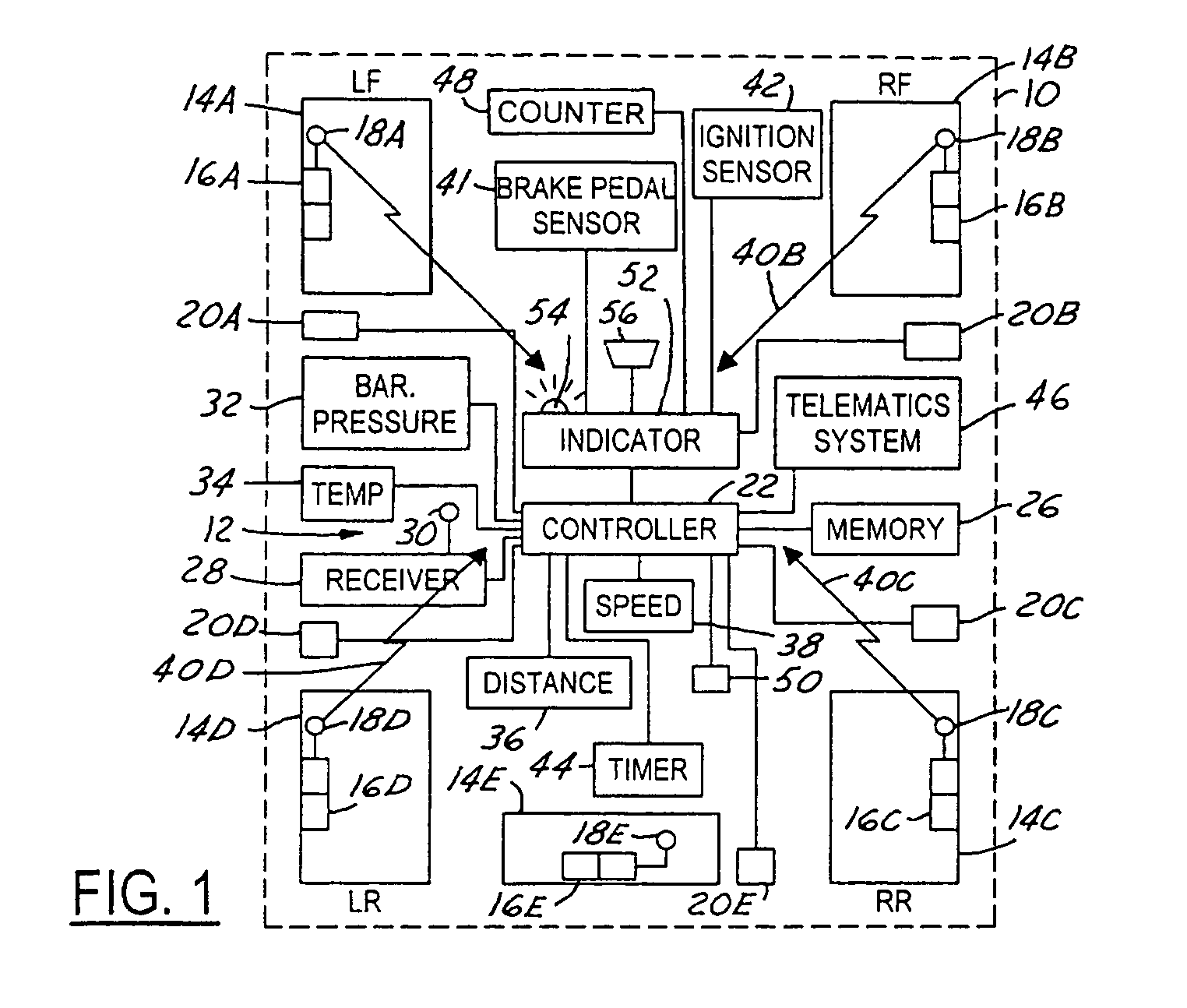 Method and system for detecting the presence of a spare replacement in a tire pressure monitoring system for an automotive vehicle