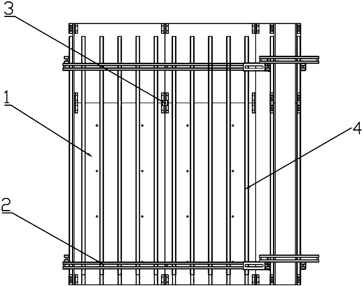 Shear wall casting molding mould and usage method thereof