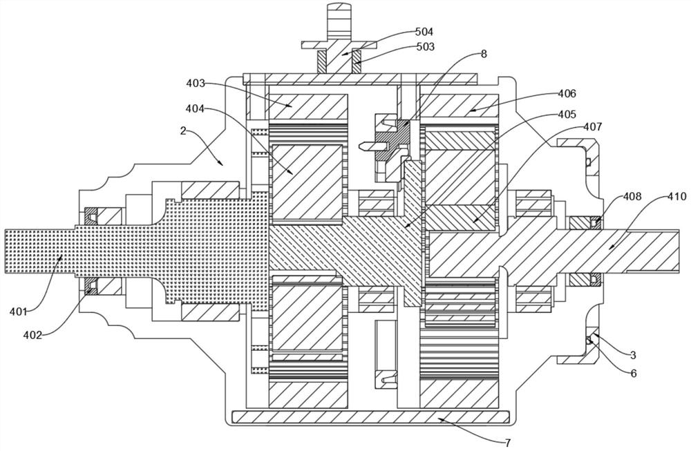 A double planetary gear reducer floating positioning mechanism