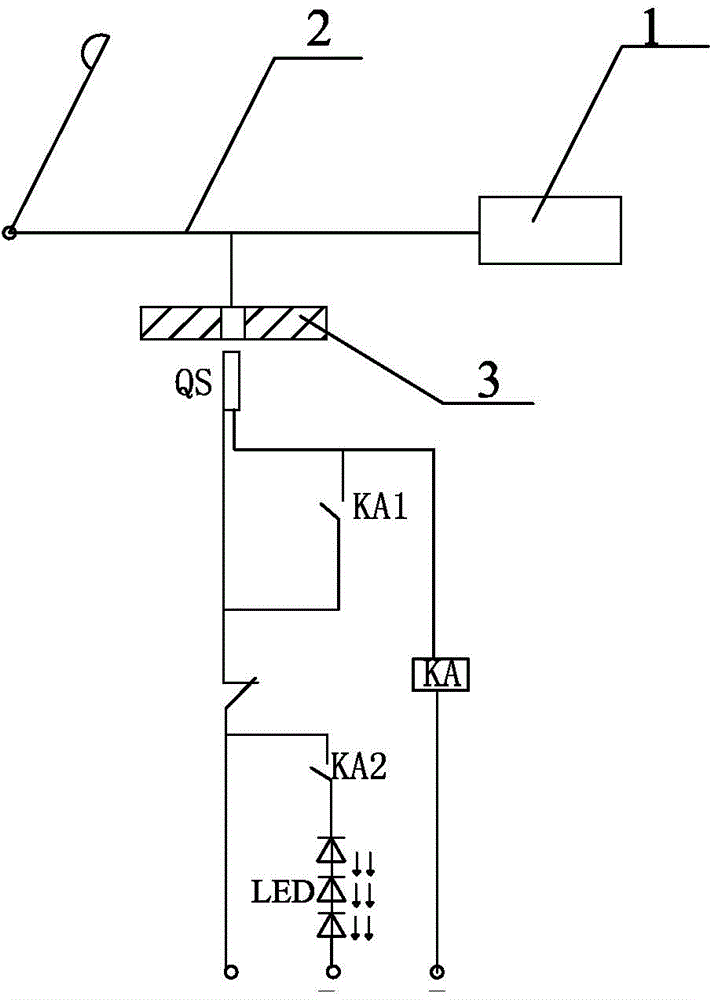 Automatic operation safety warning lamp of engineering vehicle