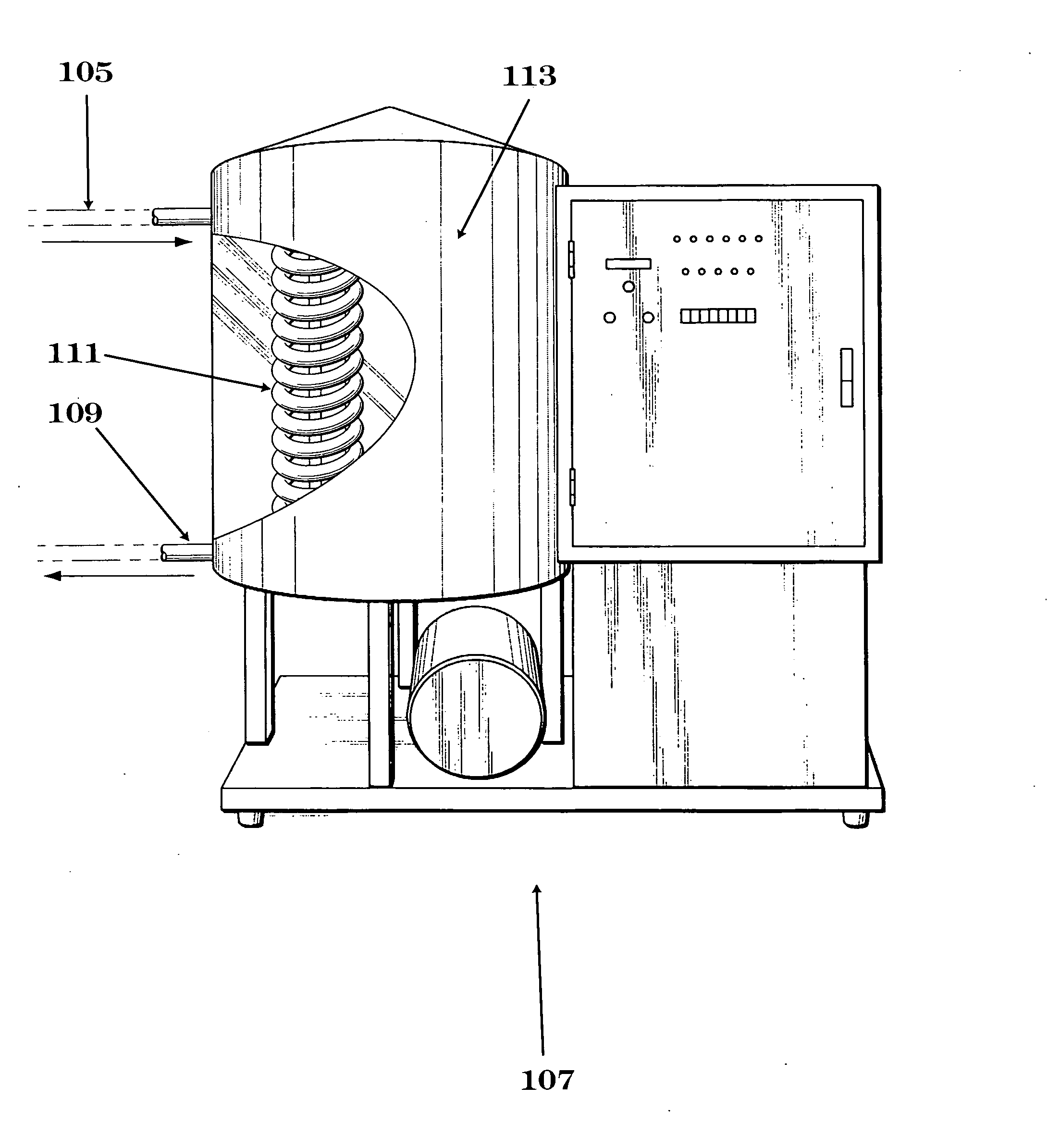 Apparatus and method for inline solid, semisolid, or liquid antimicrobial treatment