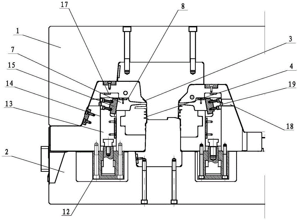 Two-color mold