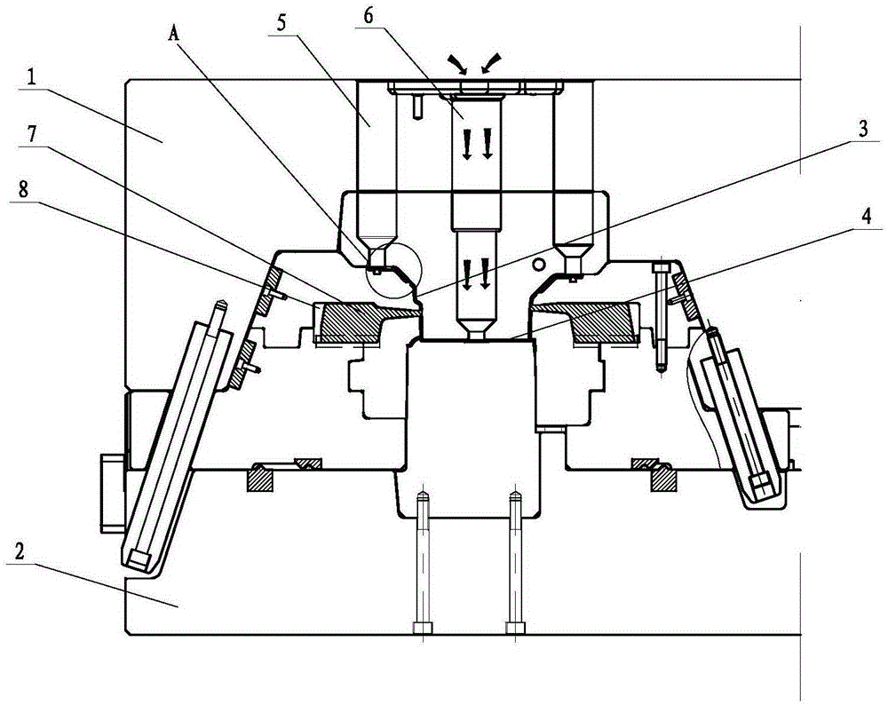 Two-color mold