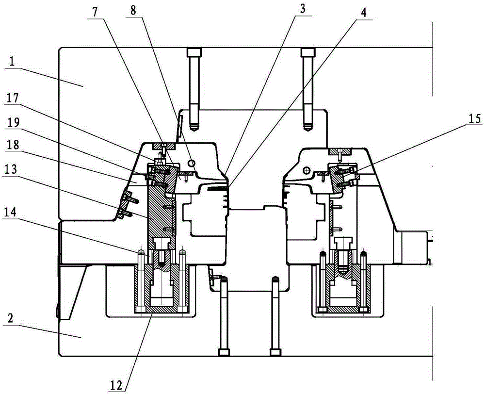 Two-color mold