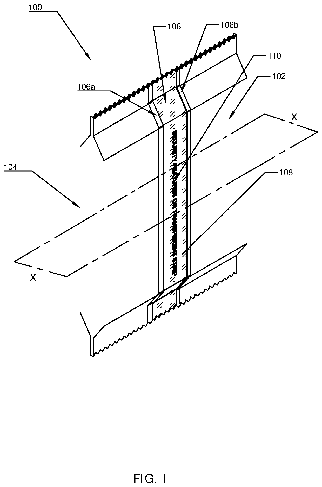 Pouch having transparent window with Anti-counterfeiting feature