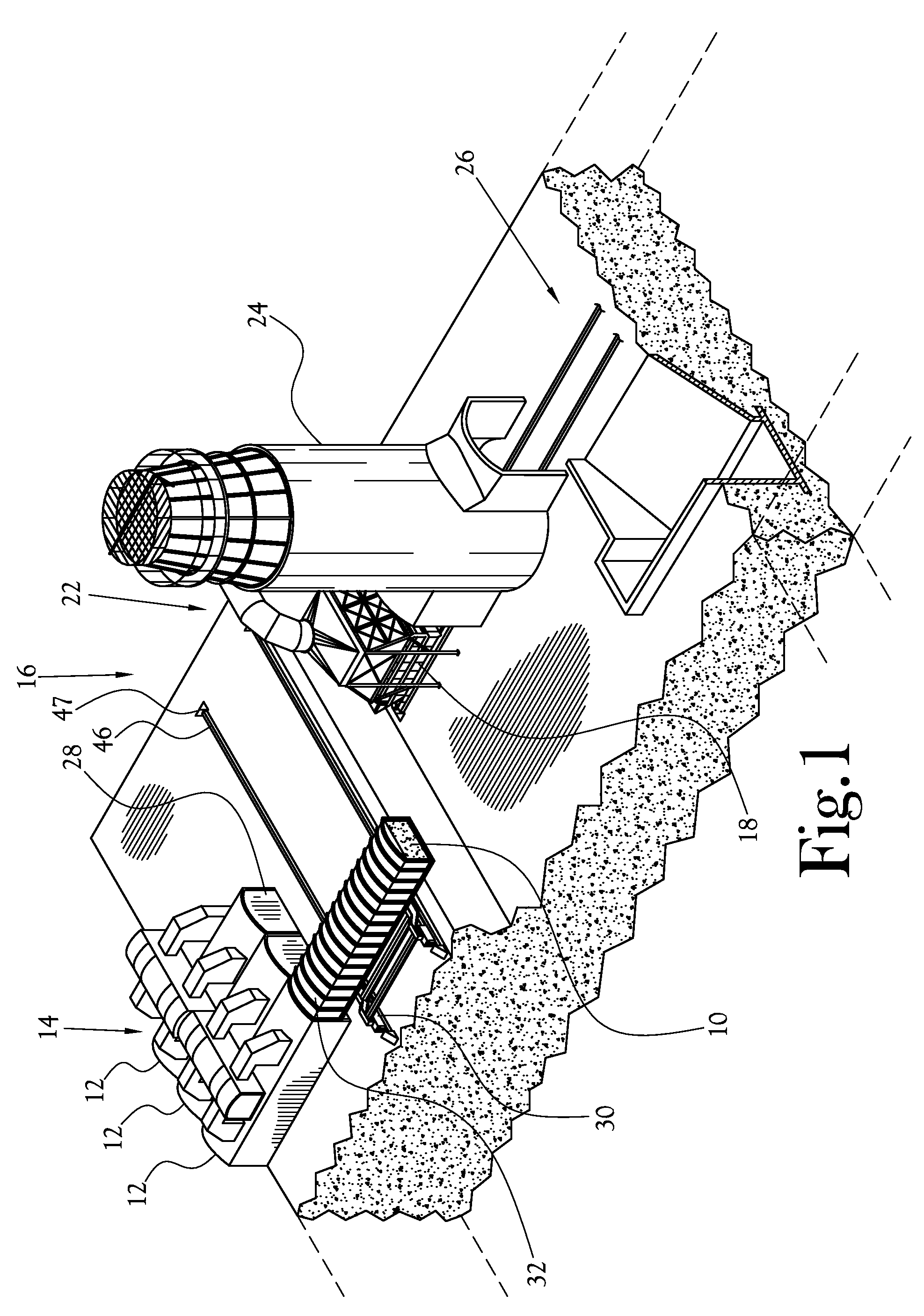 Process for transporting and quenching coke