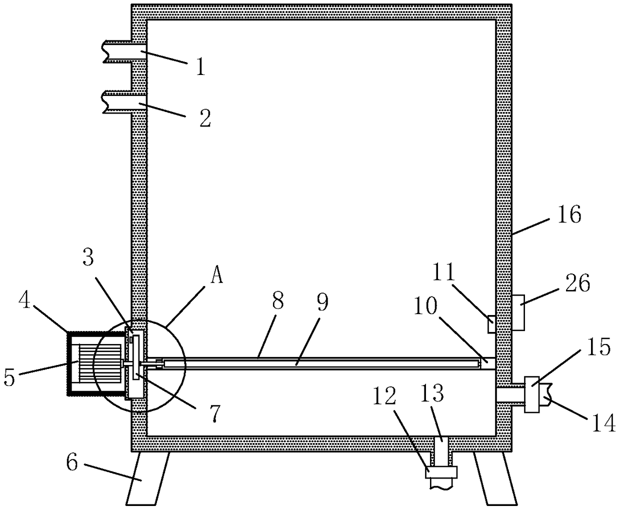 Wastewater treatment device and wastewater treatment process for producing copper strips