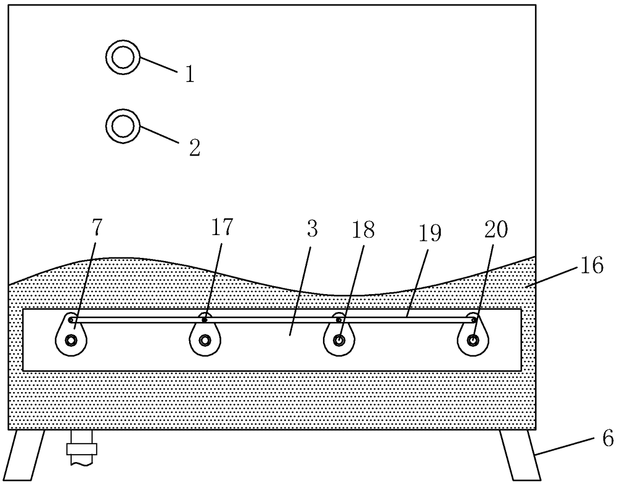 Wastewater treatment device and wastewater treatment process for producing copper strips