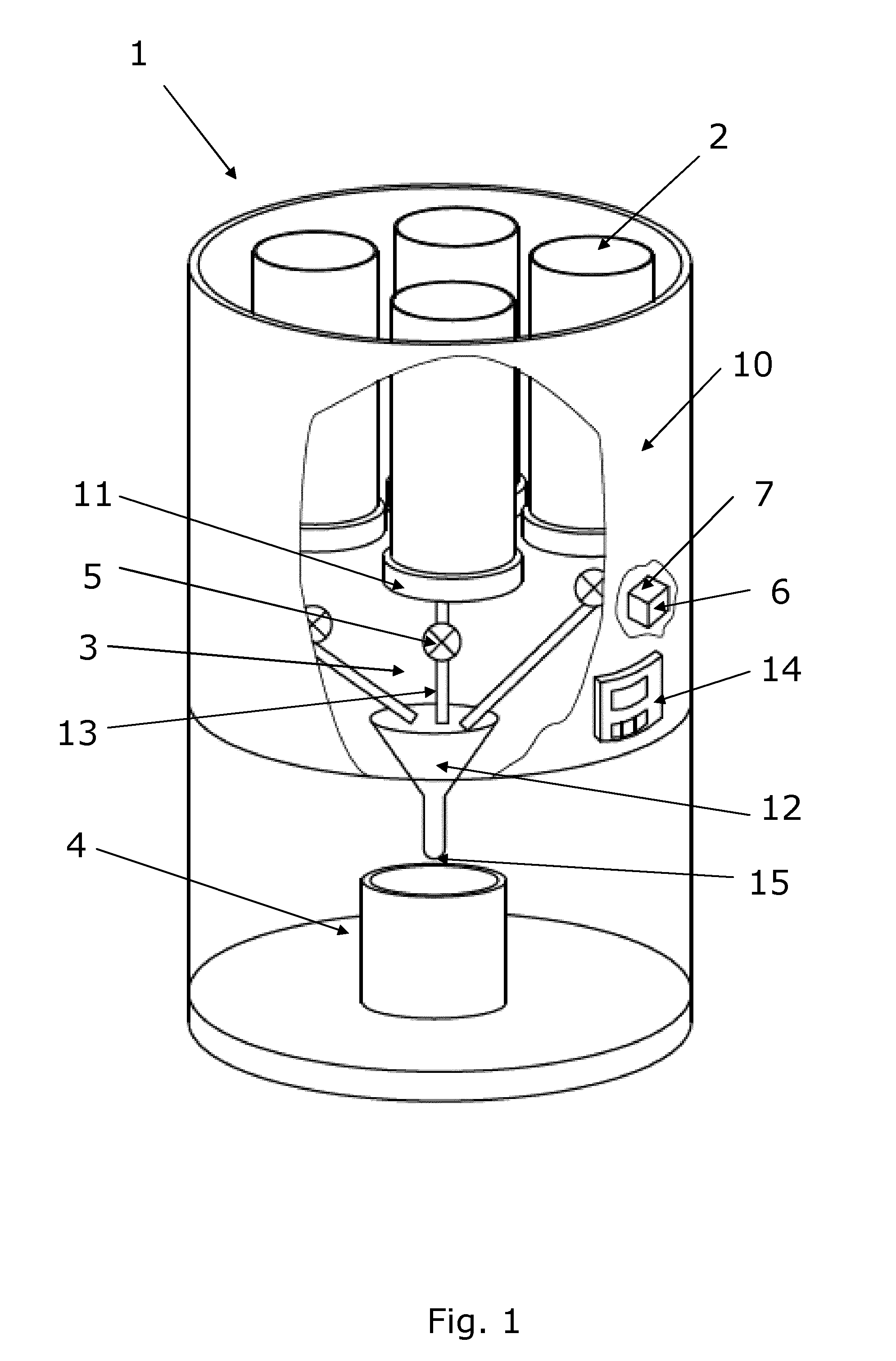 Apparatus and method for providing metered amounts of ingredient, especially for a tailored nutrition to infants