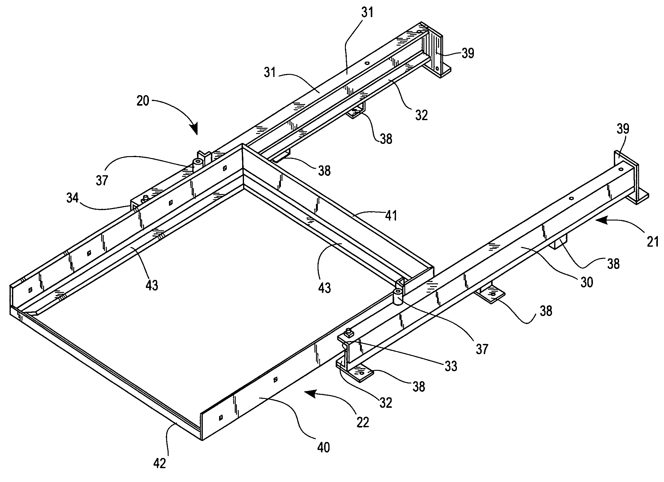 Cantilever pallet cart