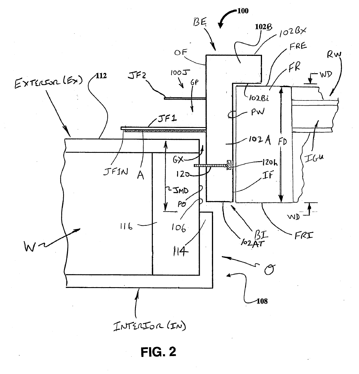 Window jamb extender for new or replacement window