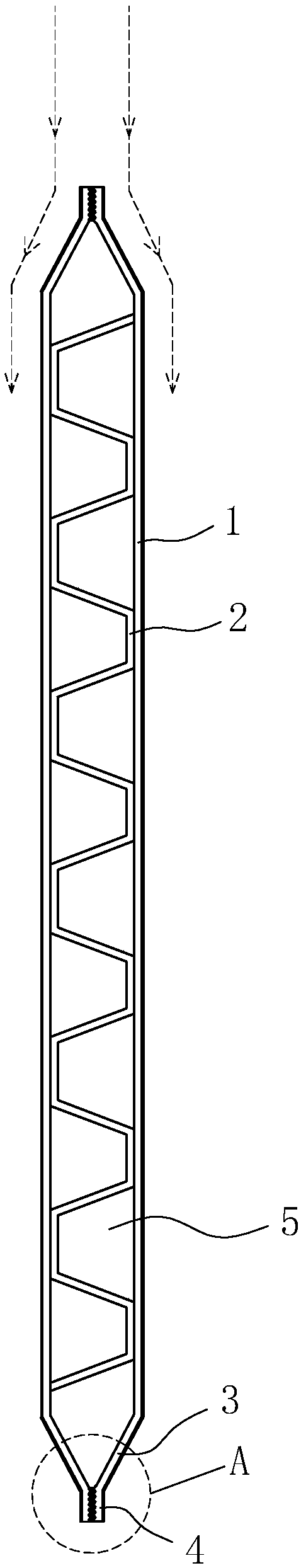 Heat dissipation fin high in heat dissipation efficiency, of radiator