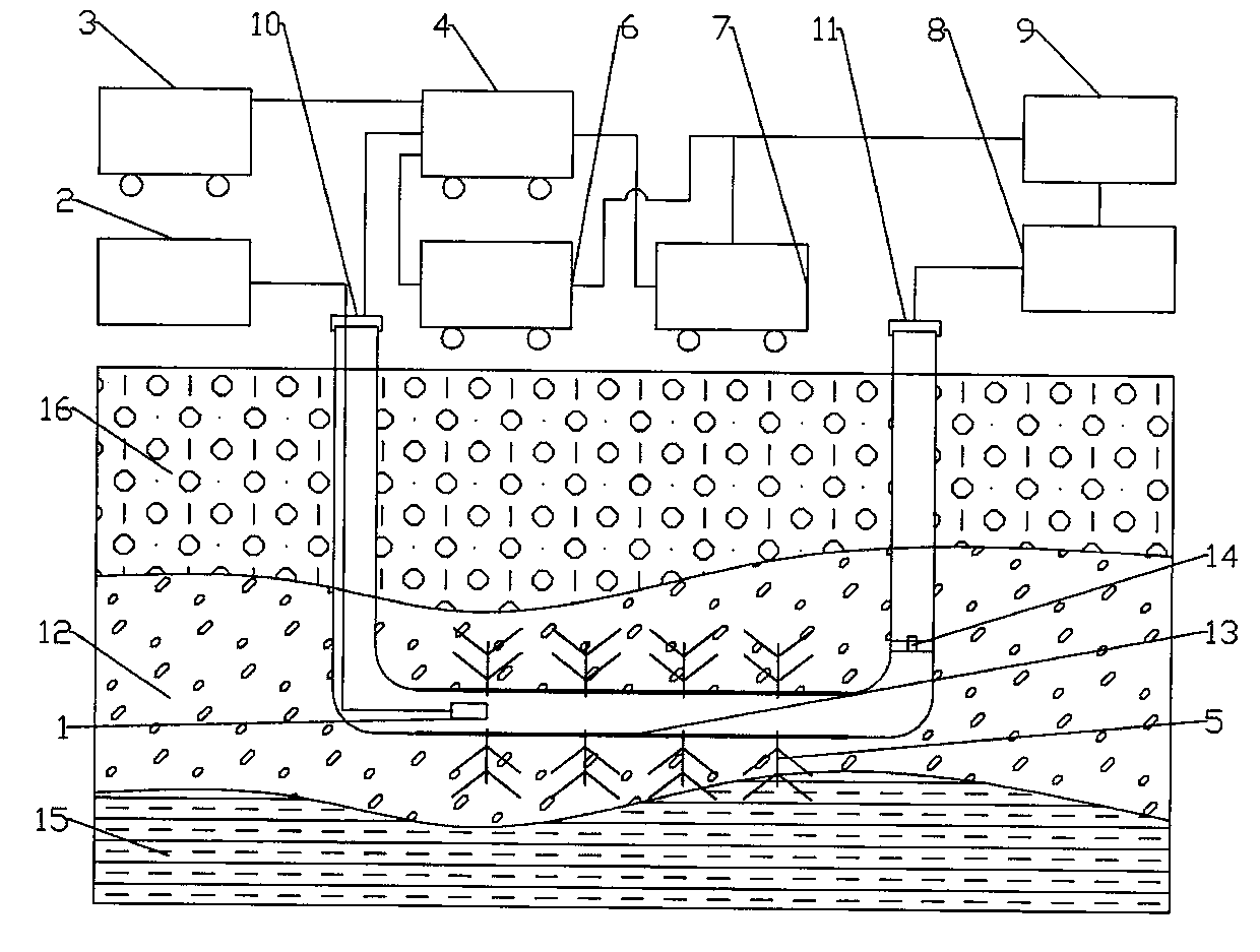 Method for extracting natural gas hydrate through CO2/N2 underground replacement