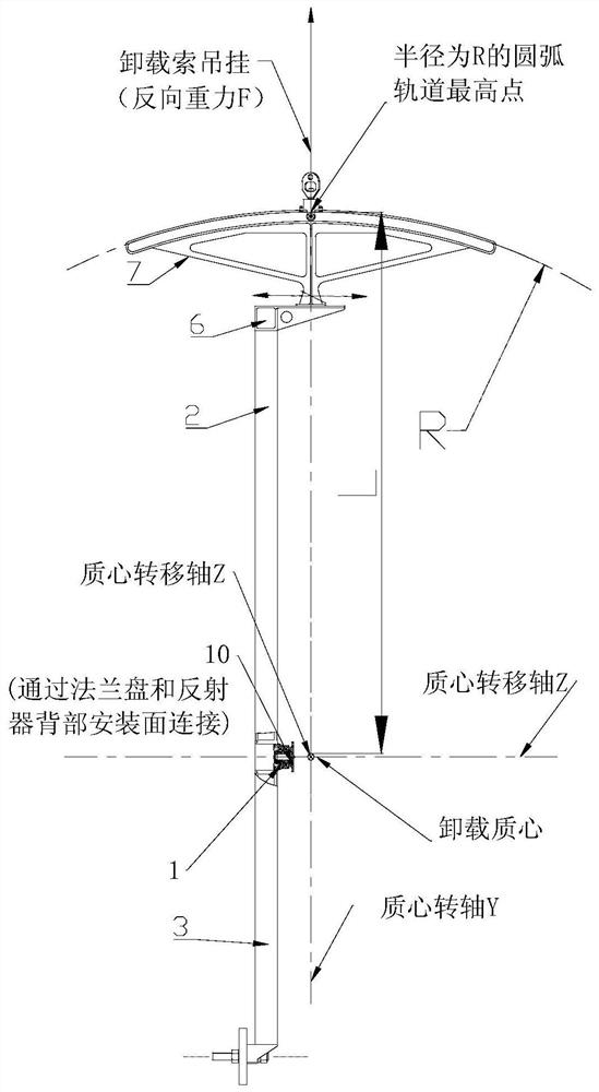 Self-tracking zero-gravity unloading hanging device