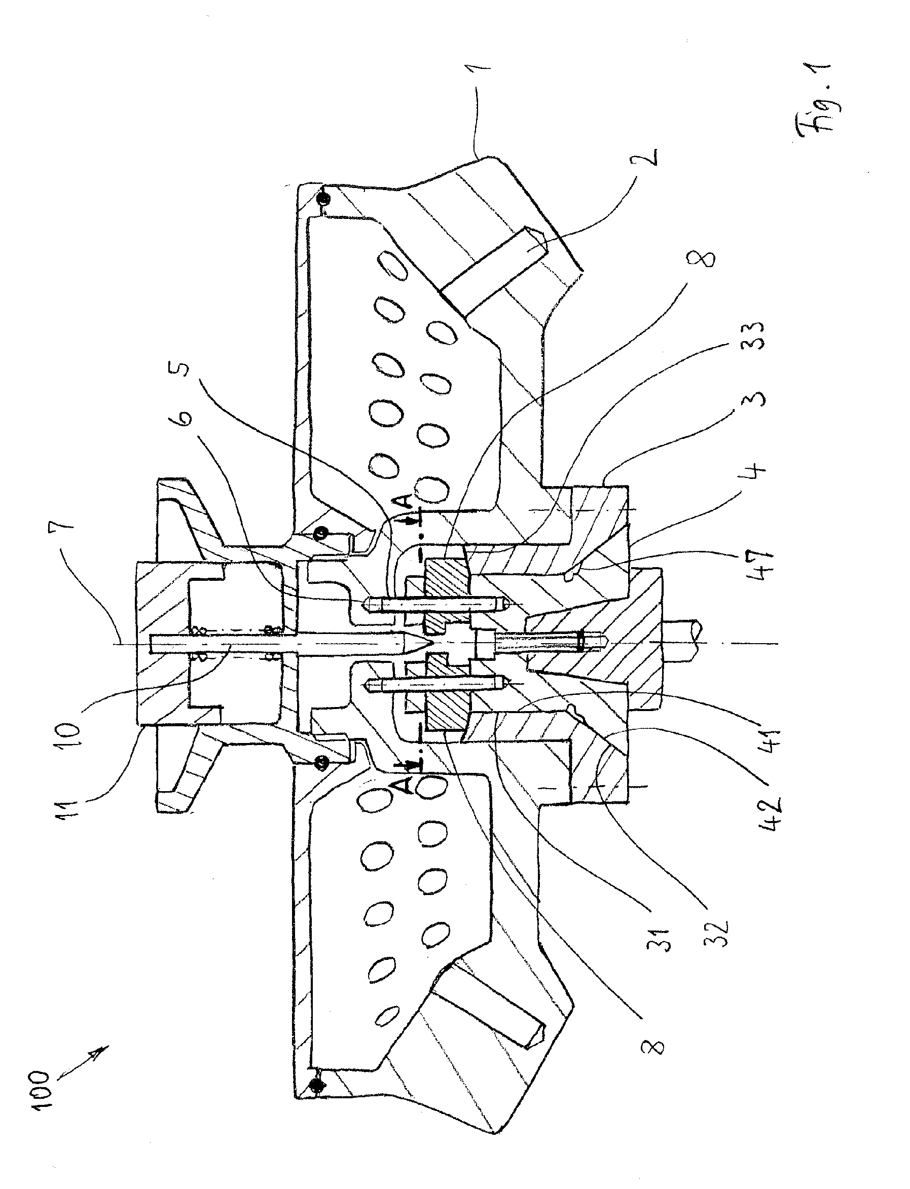 Centrifuge With A Coupling Element For Axially Locking A Rotor