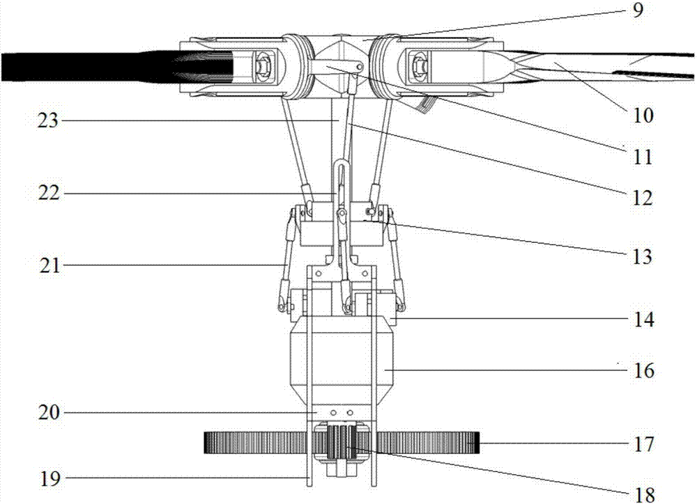 Four-rotor-wing unmanned aerial vehicle with independent and controllable space six freedom degrees and control method thereof