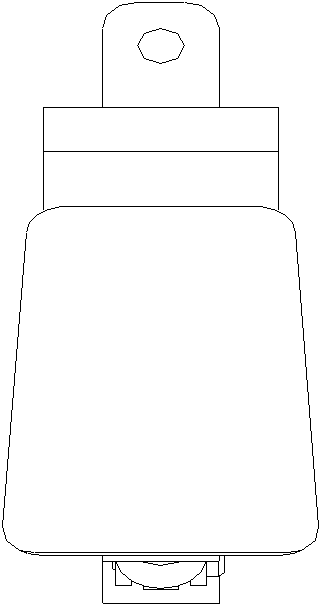 Wedge-shaped self-locking pounder unhooking device