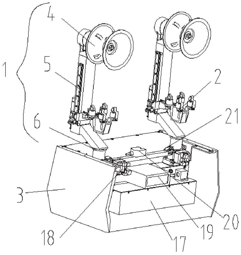 Overhead line whole-course inspection robot and method