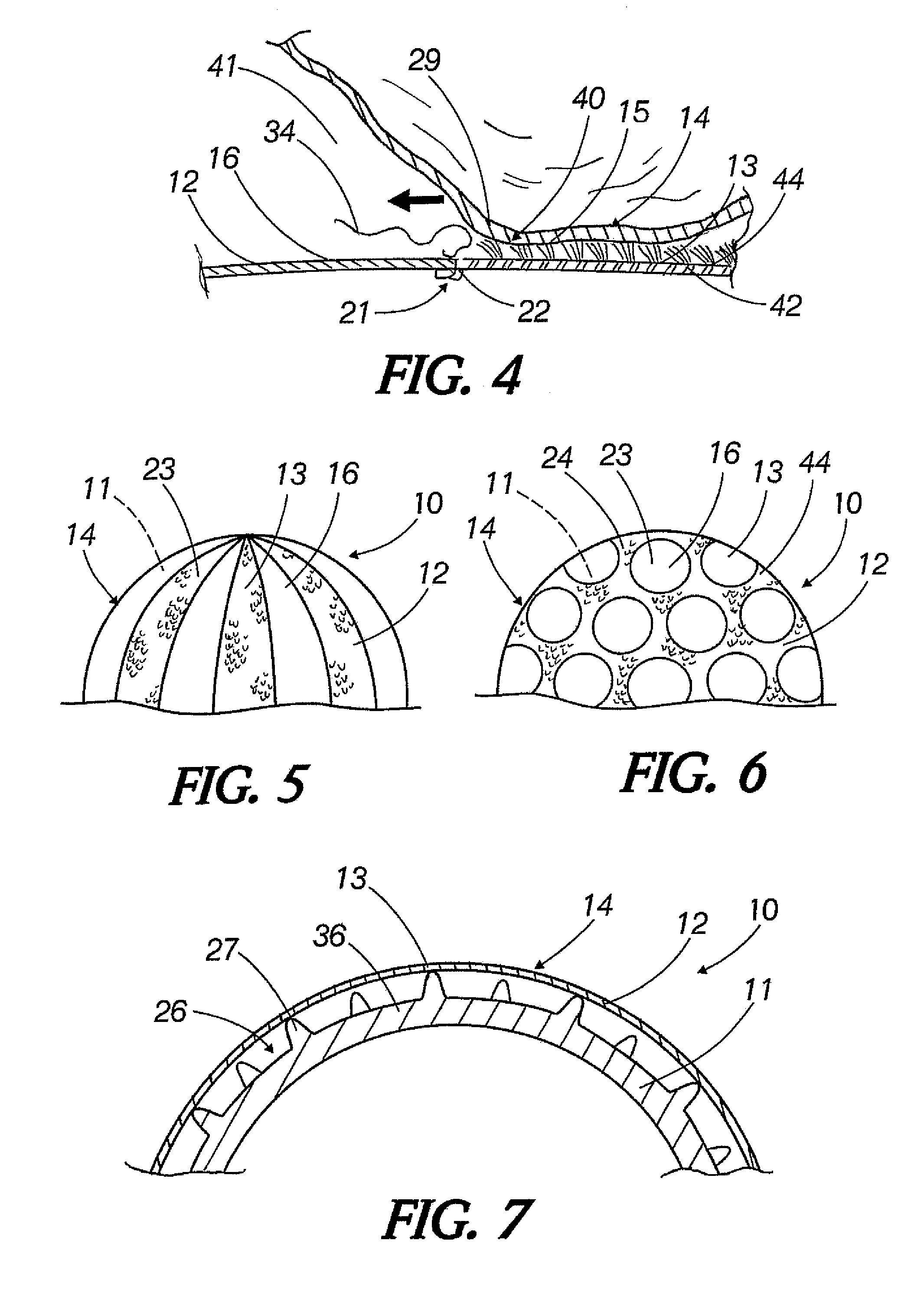 Laundering aid removing adherent matter from fabric articles