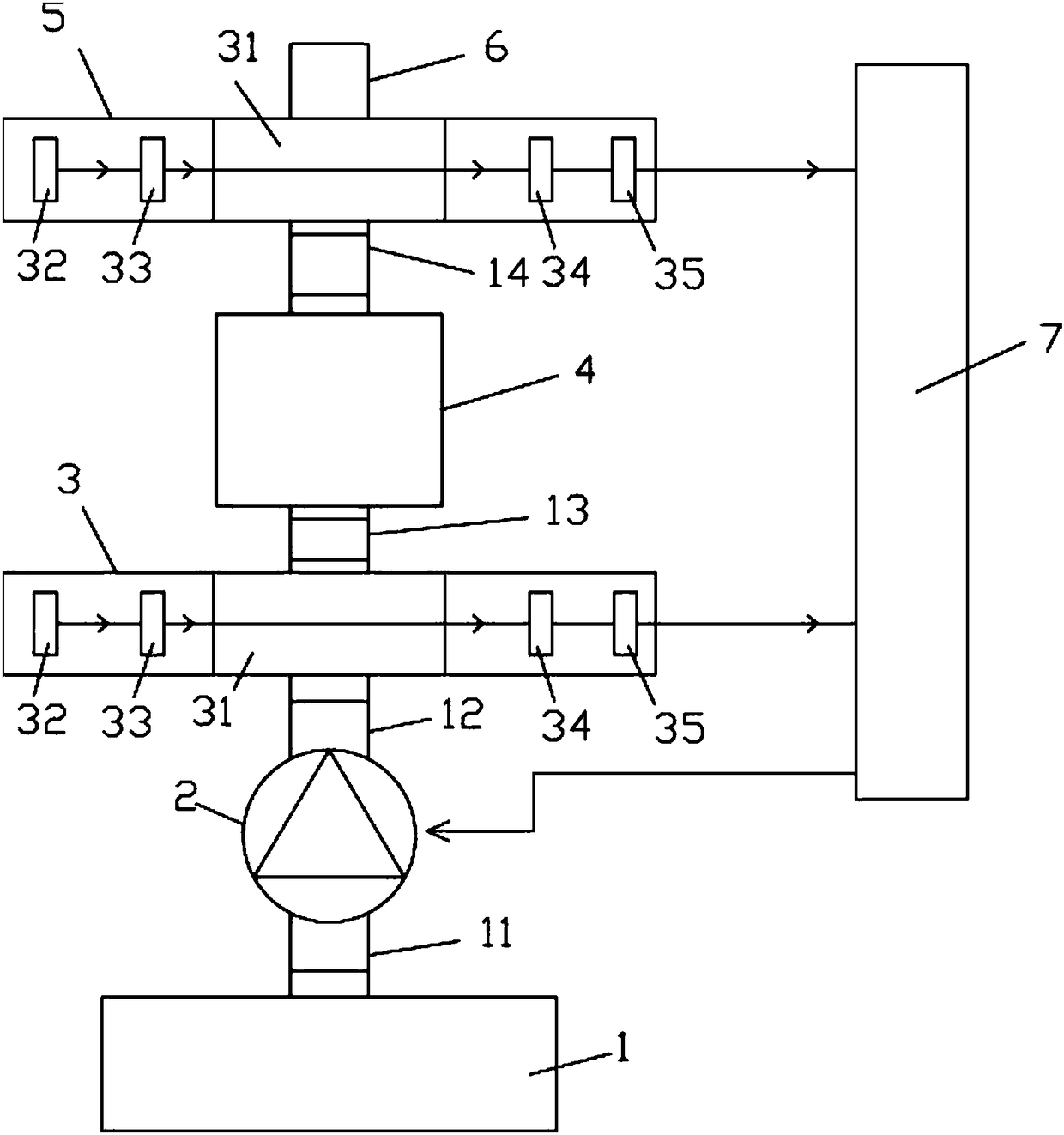 A purification, detection and purification device for uranium-contaminated groundwater