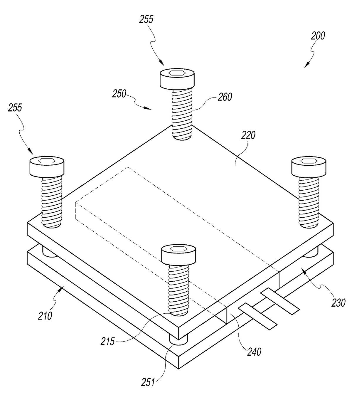 Clamping device for an electrochemical cell stack