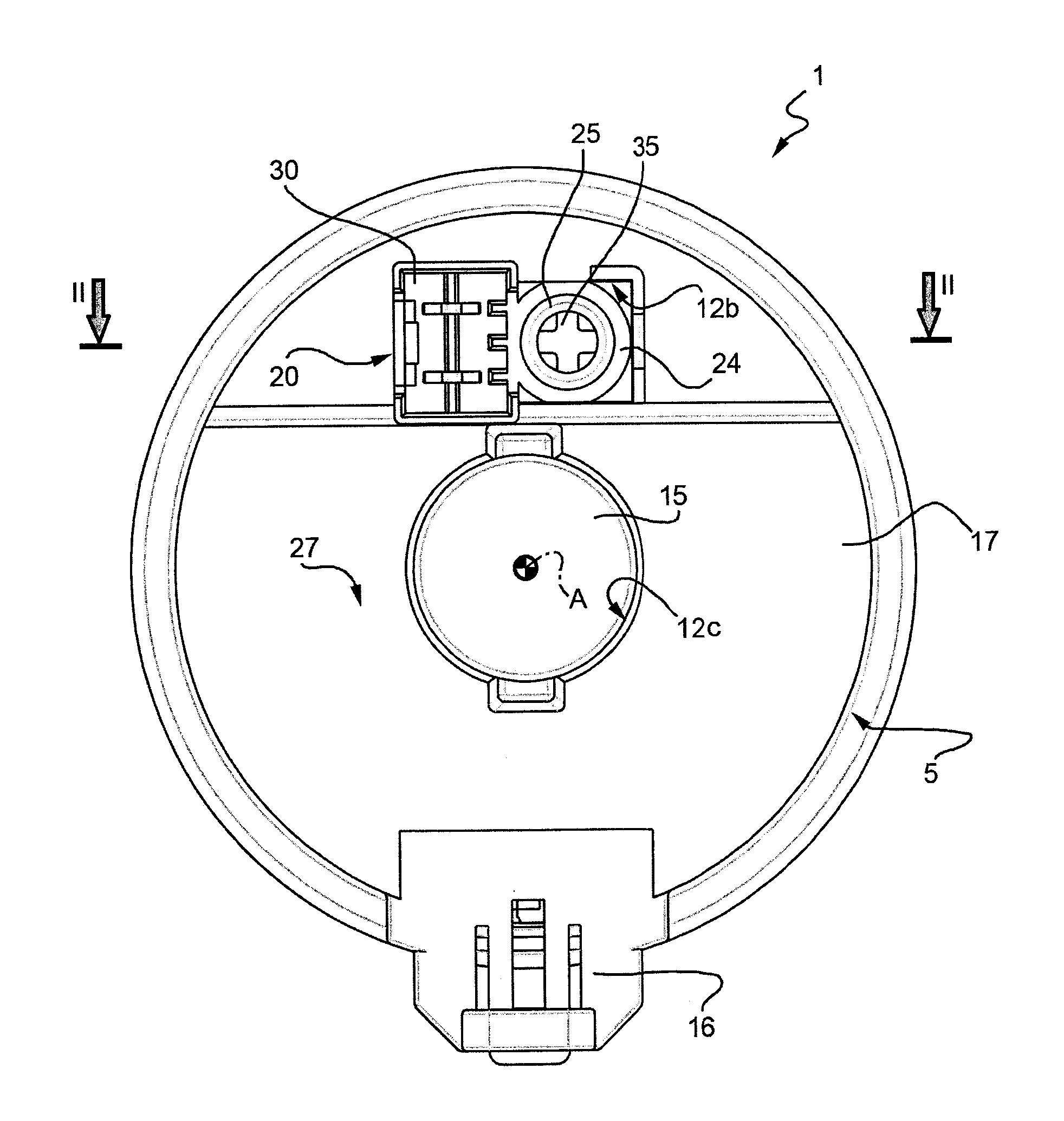 Pressure sensor for an electric household appliance with additional security function